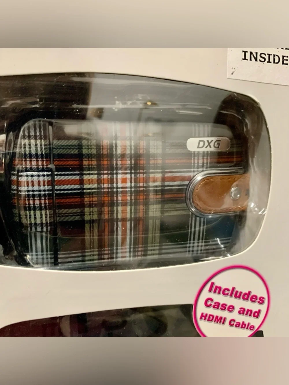 DXG-531V 720p HD Camcorder Luxe Collection Plaid NEW in Box w/ Case SD Card